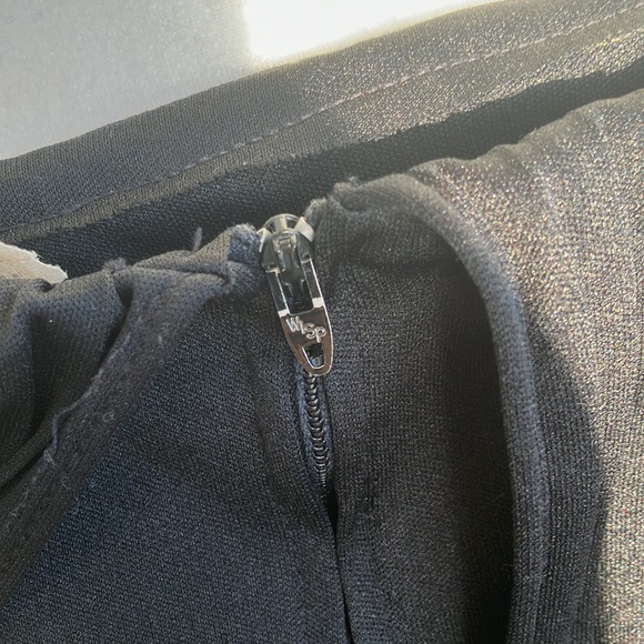 Vintage 70s Pleated Top Black Polyester Jumpsuit - Picture 5 of 6